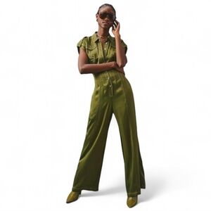 Anthropologie Olive Green Jumpsuit